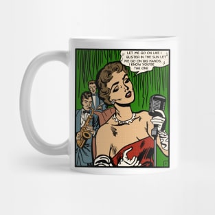 Comic Woman Sings Her Heart Out Mug